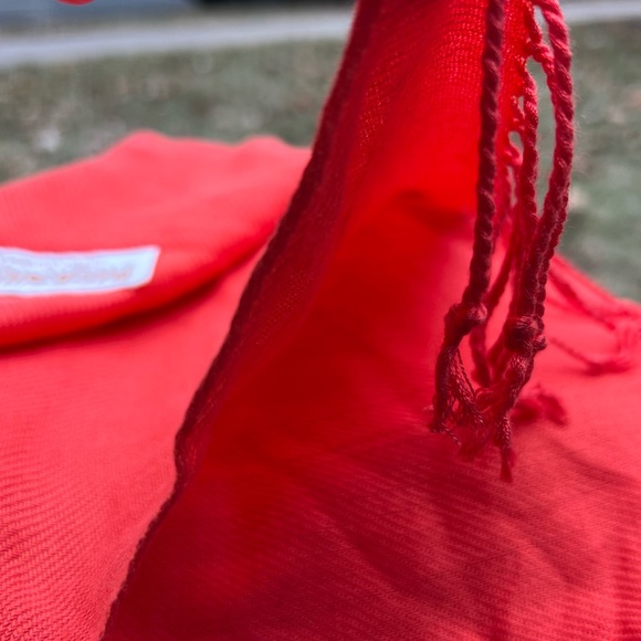 100% Pashmina Scarf Wrap Shawl — Coral — 28” x 72” - Picture 8 of 15